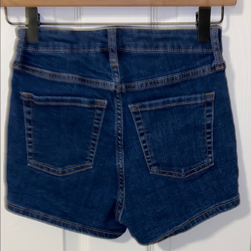 Wild Fable Blue Jean Shorts with Cuffed Hem and High-Waisted Fit Size 00 - Picture 3 of 7